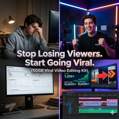Stop Losing Viewers. Start Going Viral. 🚀 (50GB Viral Video Editing Kit – Used by Top Creators) bibliogoo